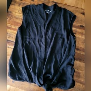 Trouve Black Sheer Blouse